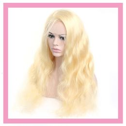 Malaysian Human Hair 13X4 Lace Front Wig Blonde 613# Color Body Wave Lace Front Wig With Baby Hair Products Adjustable Strand 613#