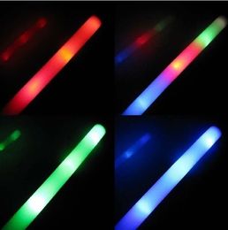 factory sell Colorful sponge rod flash LED luminous foam fluorescent products wholesale LED Light Sticks