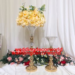 New style wedding event part Festival table decorative centerpieces iron glass candle holder decor162