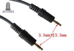 Wholesale 3.5 mm pin to 3.5 mm pin stero audio cable Headphone Jack Black color 1000pcs