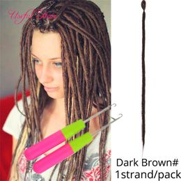 Dreads extensions hair 17Color Strands Dreadlocks Hair Extension For Women Handmade Dreads Synthetic Braiding Hair Crochet Braids styles