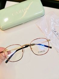 Carin Korea Womens Full Rim Round Retro combination Glasses Frames Designer EyeGlasses Fashion Prescription Eyewear Twin More