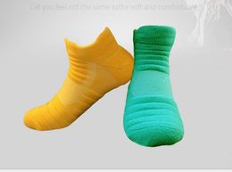 New non-slip basketball socks adult men and women solid color sweat-absorbent deodorant socks
