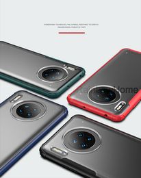 Clear Matte Hybrid Bumper Armor Phone Case Shockproof Cover for iPhone 11 Pro Max XS XR X Samsung Note10 S10e Huawei P30 Lite Mate 30