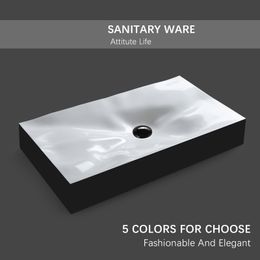 Bathroom Sinks Designer Art Washing Basin Bowl Counter Top Modern Ceramic Vessel Matte Black White With Drain Soft Hose