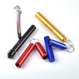 Waterproof Colorful Aluminum Alloy Pre-Roll Tube Empty Tobacco Rolling Cigarette Sealing Jar Handroller Dugout One Hitter Herb Bottle