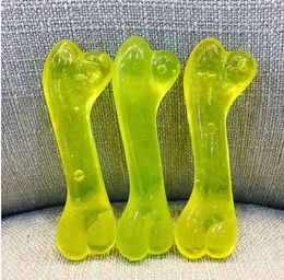Pet Dog Toys Rubber Chew Toys PVC Transparent Solid Small Bone Resistance Biting Molar Trainging for Small