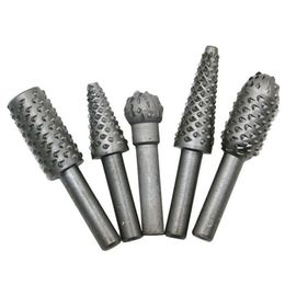 Woodworking Electric Rotary File Grinding Head Roll Carving Knife Bits 5pcs