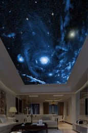 Custom 3D Photo Wallpaper ceilings Beautiful starry sky large picture children's room ceiling