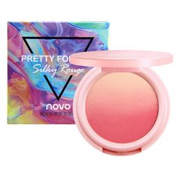 NOVO 4 Colors New Natural Cheek Face Blusher Texture Makeup Baked Blush Long-lasting Easy to Wear Mineral Blusher Palette 96pcs/lot DHL