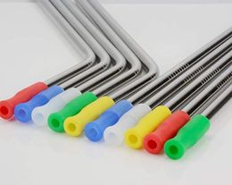 Mixed Colors Silicone Tips for Stainless Steel Straws Tooth Collision Prevention Straws Cover Silicone Tubes Factory Wholesale