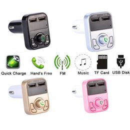 B3 Car Charger FM Transmitter Multifunction Bluetooth 2.1A Dual USB Support MP3 Player TF Card Hands-free