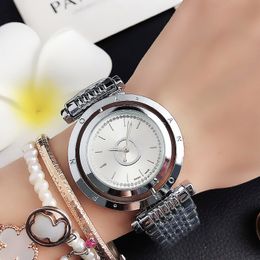 Fashion Brand Watches Women's Girls crystal Rotating dial style metal steel band Quartz wrist Watch P67234u