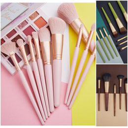 New 10Pcs/set Soft Bristle Makeup Brushes Set Eye Shadow Concealer Foundation Powder Brush Cosmetic Brush Kit Make Up