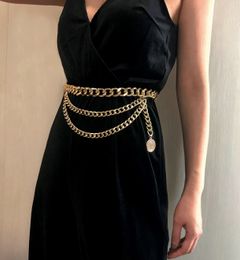 Vendita calda Argento Oro Designer da donna Catene di pancia Personalità Grandi catene Cintura Accessori moda Regali di gioielli