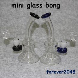 New Design mini Water Pipes Pyrex glass bong hookah with 14mm Joint Beaker Bong dab rig Oil Rigs