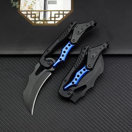 1Pcs Karambit Folding Blade Claw Knife 440C Black Blades Aluminum Handle Survival Tactical Gear EDC Pocket Knives