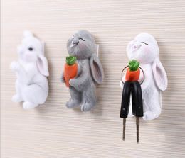 Cartoon rabbit resin glue hook plug frame tile strong paste seamless hanger GB689