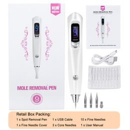 SkinCare 9 Level Tattoo Freckle Mole Removal Plasma Pen Skin Tag Dark Spot Remover Mole Removal Machine Home Salon Device.