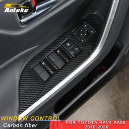 Pour Toyota Rav4 XA50 2019 2020 LHD RHD voiture de contrôle porte fenêtre Panneau de couverture Décoration Garniture Sticker intérieur Accessoires