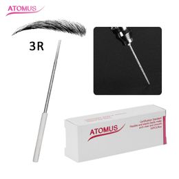 50pcs 3R Needles Disposable Microblade Needle Tattoo Eyebrow Permanent Makeup Eye Brow Tattoo Accessories Sterilized Tool