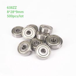 500pcs 638ZZ 638-ZZ 638 ZZ 8*28*9mm Deep Groove Ball bearing Miniature Ball Bearings Metal Cover 8x28x9mm