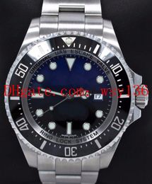 Luxury Sea-Dweller 116660 Black/Blue Ceramic Bezel Stainless Steel bracelet Automatic mechanical Date Watch 44mm Men's Sports Wrist Watch