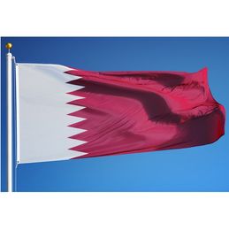 Qatar Flag 90x150cm Polyester Fabric Printed The State of Qatar National Flags QAT Country Flag Banner 3x5ft Any Style, free shipping