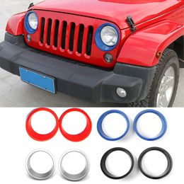 Car Front Head Light Decoration Ring For Jeep Wrangler JK 2007-2017 High Quality Auto Exterior Accessories