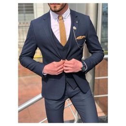 2019 Damat Smokin Düğün Için Çentikli Yaka erkek Balo Polyester Sağdıç Suits Için Suit (Ceket + Pantolon + Yelek + Kravat)