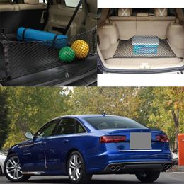 For AUDI S6 model Car Auto Rear Trunk Cargo Organiser Storage Nylon Plain Vertical Seat Net