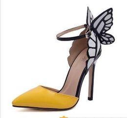 Thin High Heels Women Pumps Butterfly Heel Women Sandals Sexy Wedding Party Shoes Big Size Shoes 11 cm Heel Height