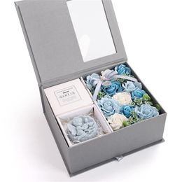 With Box Valentine's Birthday Wedding Mothers Day Gift Scented Flower Novelty Gifts Boxes Creative Rose Soap