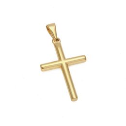 24 Mens Cross Pendant Necklace Gold Sweater Chain Fashion Hip Hop Necklaces Jewellery