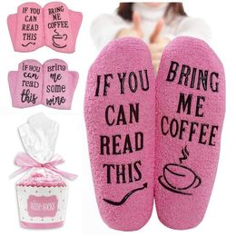 2020 Birthday Gift Elastic Women Cotton Socks If You Can Read This Bring Me Some Wines/Coffee Print Party Decoration Party Favour Gift