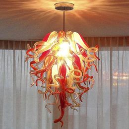 Villa Hand Blown Glass Chandeliers Lights Italian Retro Ceiling Lights Hotel Home Lamps Blown Glass Chandeliers Pendant Lights