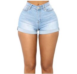women short jeans cuffs bleached slim middle waist denim short pants short jeans sexy night club wear f