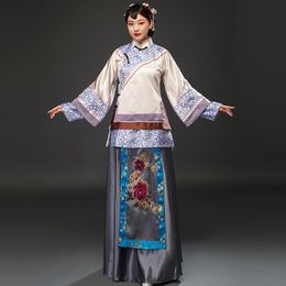 1.The drama group's vintage Qing Dynasty show he fu young luxury rich lady's traditional dignified ancient costume film TV performance