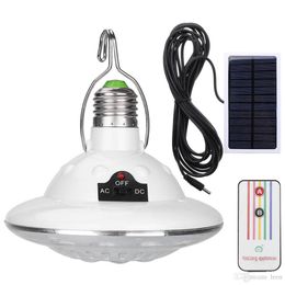 Waterproof 22 LED Solar Light Outdoor Garden Light Solar Powered Yard Hiking Tent Camping Hanging Lamp Remote Control UFO lamp