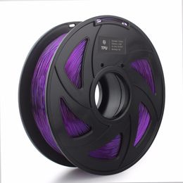 Freeshipping Flexible 3D Printer Filament TPU Flex Plastic for 3D Printer 1.75mm 1KG 3D Printing Materials Purple Colour