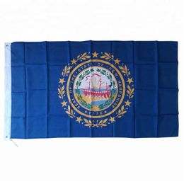 American US New Hampshire State Flag 3x5ft 150X90CM Outdoor Indoor Digital Printed Custom Flags, free shipping