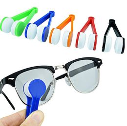 Mini Microfibre Glasses Eyeglasses Cleaner Clip Brush Spectacles Sunglasses Cleaning Microfiber Brush Cleaner Home Office LX1087