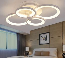 Modern LED rings Ceiling Lamp for kitchen living room study room bedroom Dimmable+Remote control geometry fixtures MYY