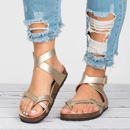 Hot Sale-Sandals Women Flat Sandals For Beach Chaussures Femme Clog Plus Size 43 Casual Flip Flop GMX190705
