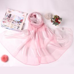 Wholesale- Silk Muffler Women Real Silk Scarf Scarves Shawl Long Scarves Flower Style Luxury Elegant China Embroidery New 2018