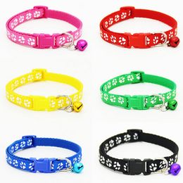 10PC Pet Dog Collar Puppy Cat Pet Buckle Dogs Leads Adjustable Neck Strap With Bell for Animal Pet Accessories For Small Dogs