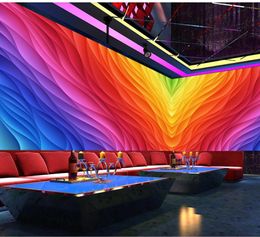 custom wallpapers 3d stereoscopic wallpaper Fashionable fantasy bar KTV background wall decoration painting