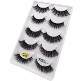 3D mink eyelashes 5 pairs loaded mixed thick false eye lashes beauty tools G807 makeup accessories tool Free ship 3