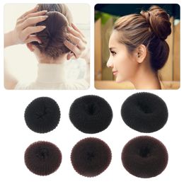 Women Ball Shape Hairband Cute Girls Sponge Bract Head Meatball Head Hair Bun Maker Ring Donut Shape Hairband Hair Styling Tool