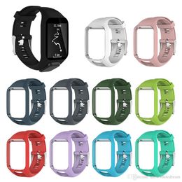 10 Colors Watchband for TomTom 2 3 Series Watch Strap Silicone Replacement Wrist Band Strap For TomTom Runner 2 3 GPS Watch